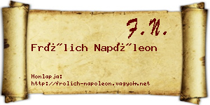 Frölich Napóleon névjegykártya
